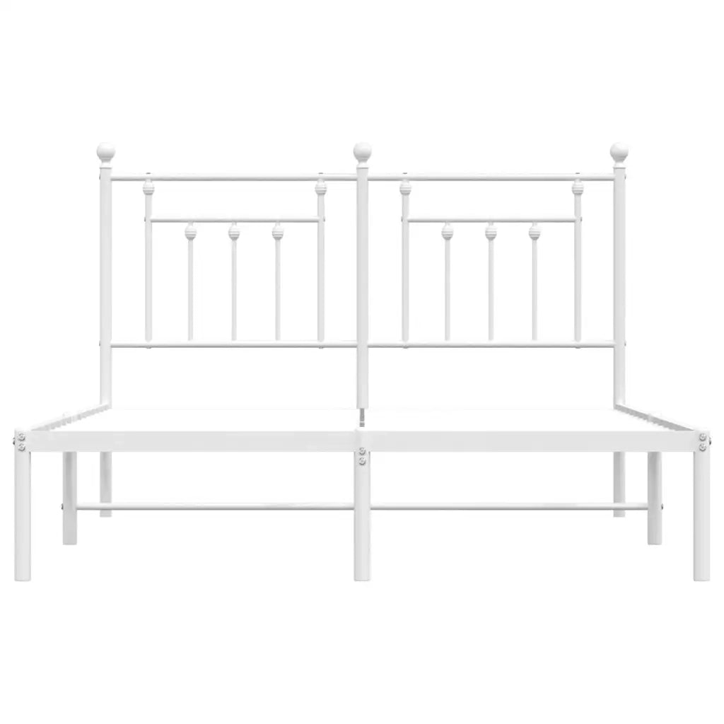 Giroletto con Testiera Metallo Bianco 150x200 cm