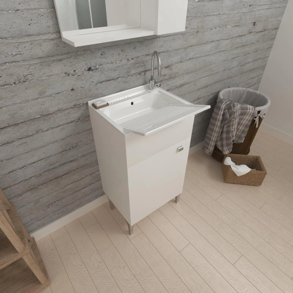 Lavatoio 2 ante  da cm 50x50 colore Bianco