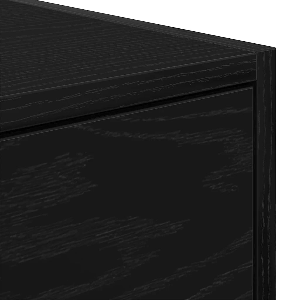 Mobili TV 2 pz Rovere Nero 60x31x25,5 cm in Legno Multistrato 861493