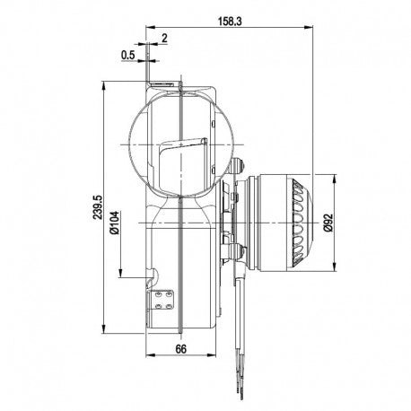 Estrattore aspiratore fumi EBM G2E180-CG82-11 stufa a pellet Completo di Encoder
