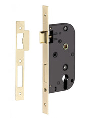 Cassa serratura per cilindro europeo, asse 50 mm, frontale ottonato – THIRARD