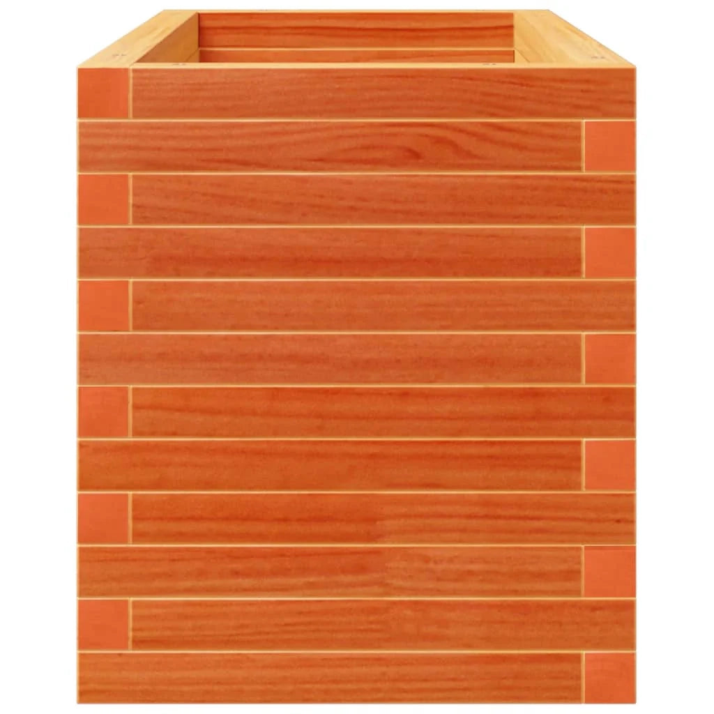 Fioriera rialzata per piante fiori terrazza giardino finitura a cera 90 x 40 x 49,5 cm legno di pino massiccio marrone 02_0038512