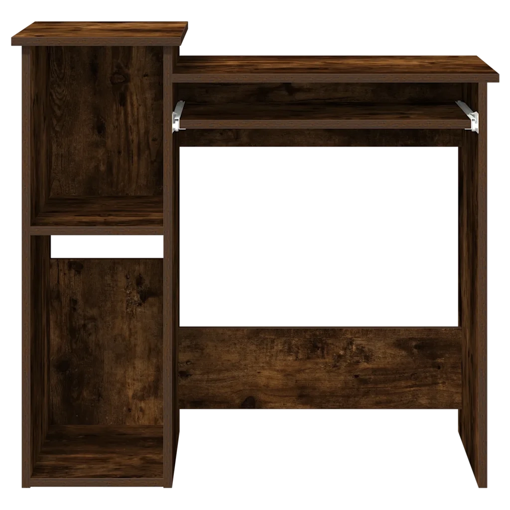 Scrivania Mensole Rovere Fumo 84x40x78 cm Legno Multistrato 860449