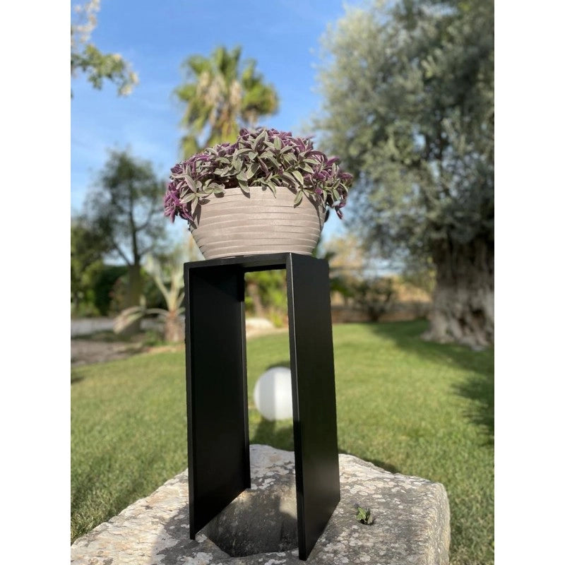 Supporto in Metallo per Piante Wanda Cm 30 X 30 X 50 H Nero Tecnokit