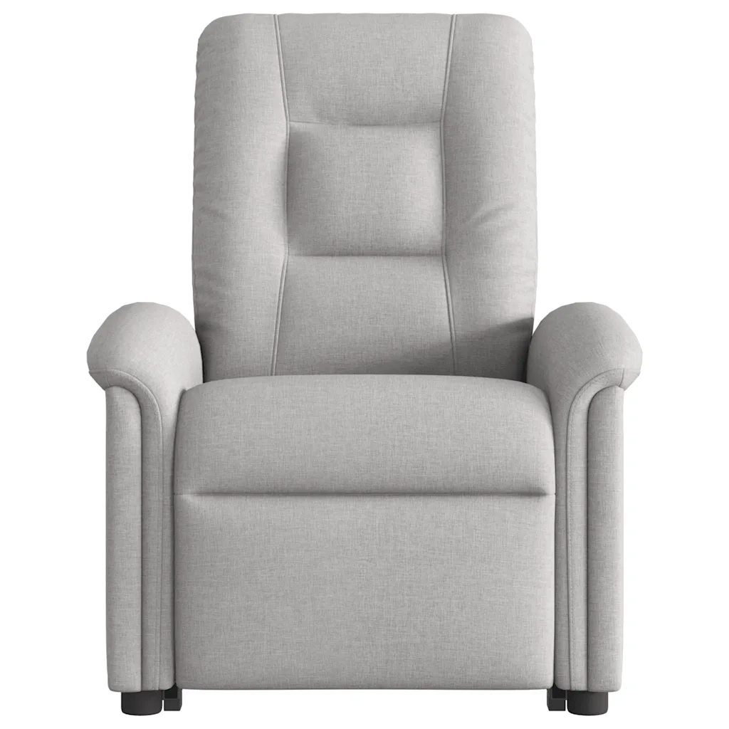 Poltrona Alzapersona Reclinabile Grigio Nuvola in Tessuto 3303263