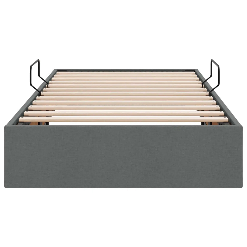 Letto ottomano Grigio scuro 100 x 200 cm Tessuto 3442803