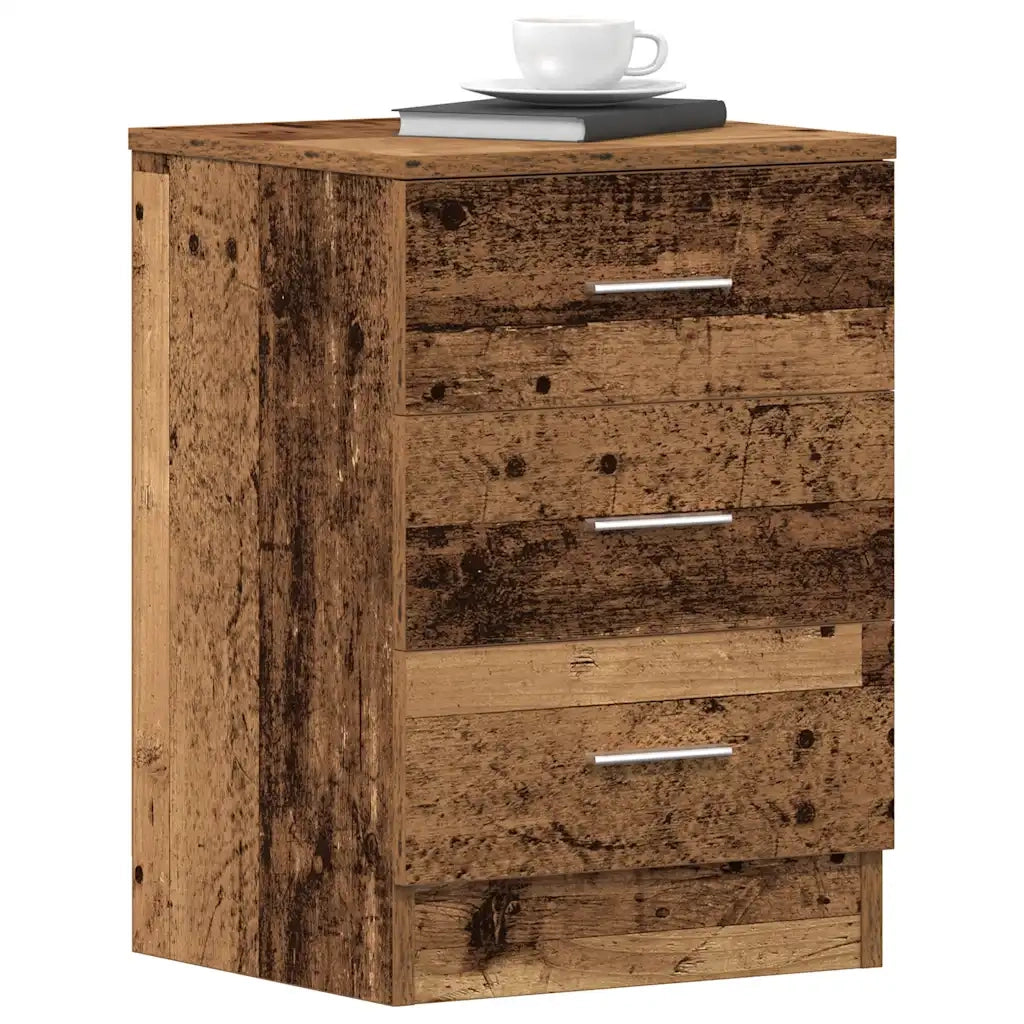Comodino | Armadio da Notte | Mobiletto da notte Legno Antico 38x35x55 cm in Legno Multistrato