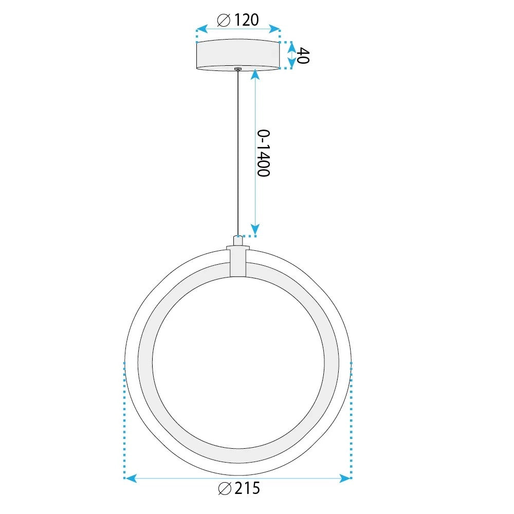 Lampada A Sospensione A Led Lhj126-w Cromo