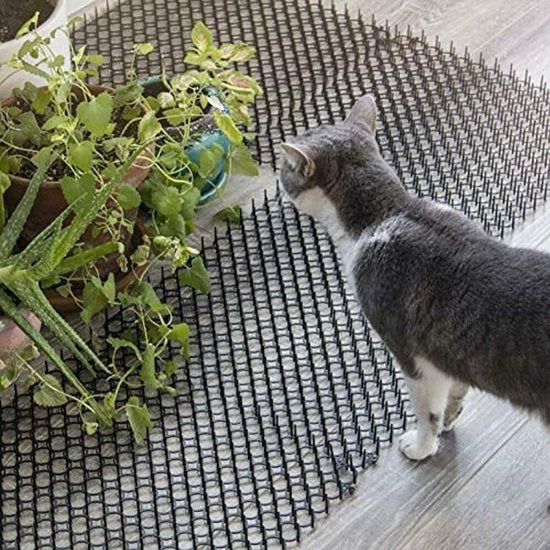 Mat anti-gatto con spine, mat di difesa per gatti, mat di difesa con spine per animali, 13 x 49 cm