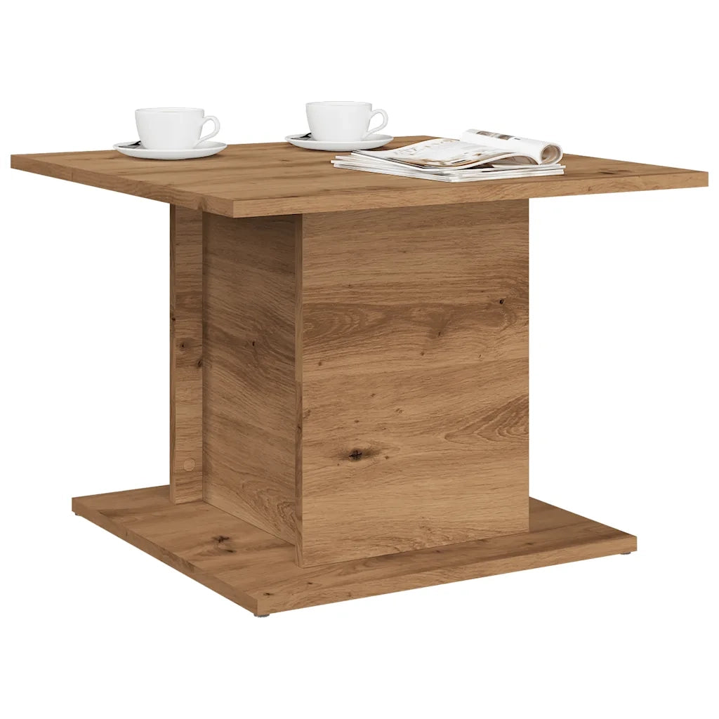 Tavolino Salotto Rovere Artigianale 55,5x55,5x40 cm Truciolato 856809
