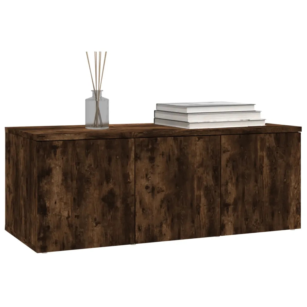 Mobile Porta TV Rovere Fumo 80x34x30 cm in Legno Multistrato 815498