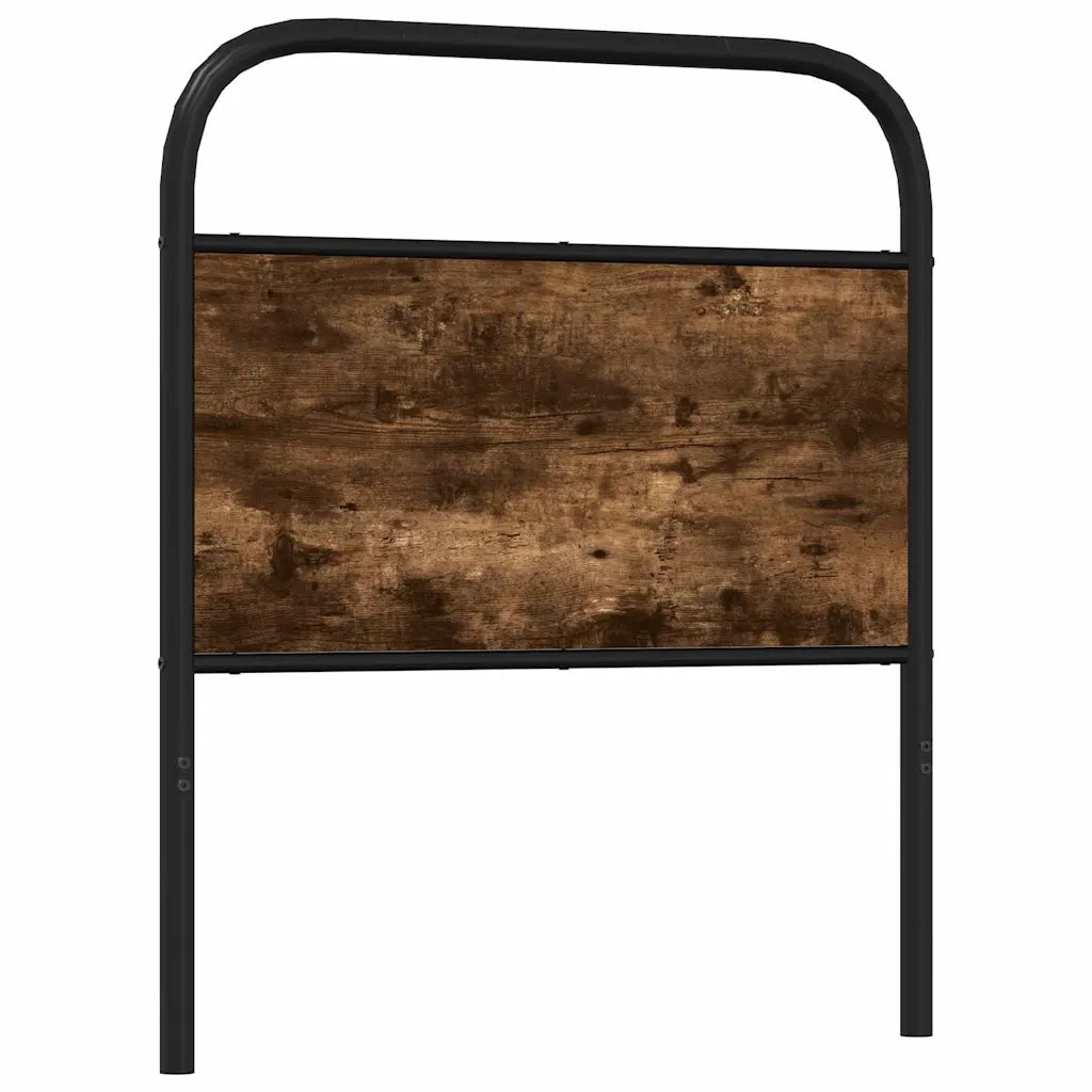 Testiera-Testata-Testiera Decorativa Rovere Fumo 80 cm in Acciaio e Legno Multistrato