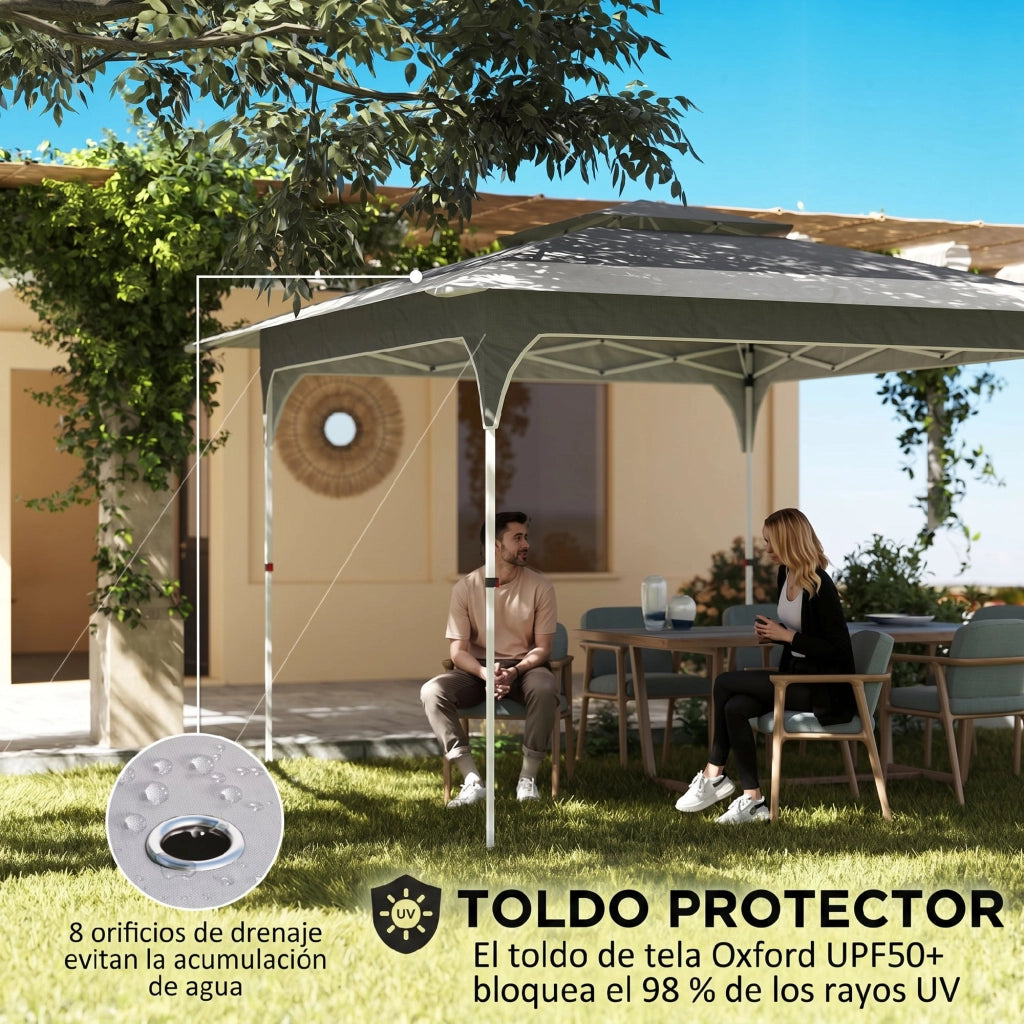 Tenda da Giardino Pieghevole ¨C Minimal ¨C 3.5x3.5 m Grigio