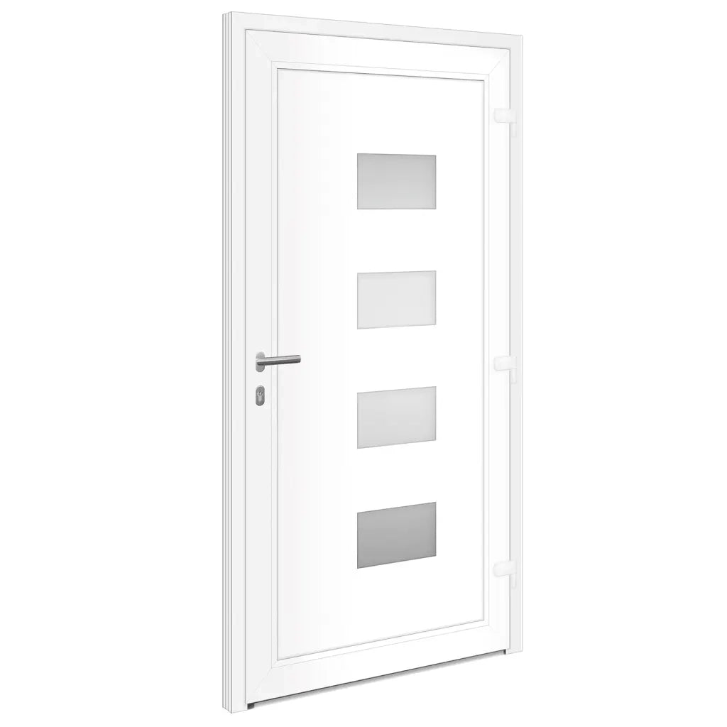 Porta Ingresso Antracite 110x210 cm in Alluminio e PVC 3157070