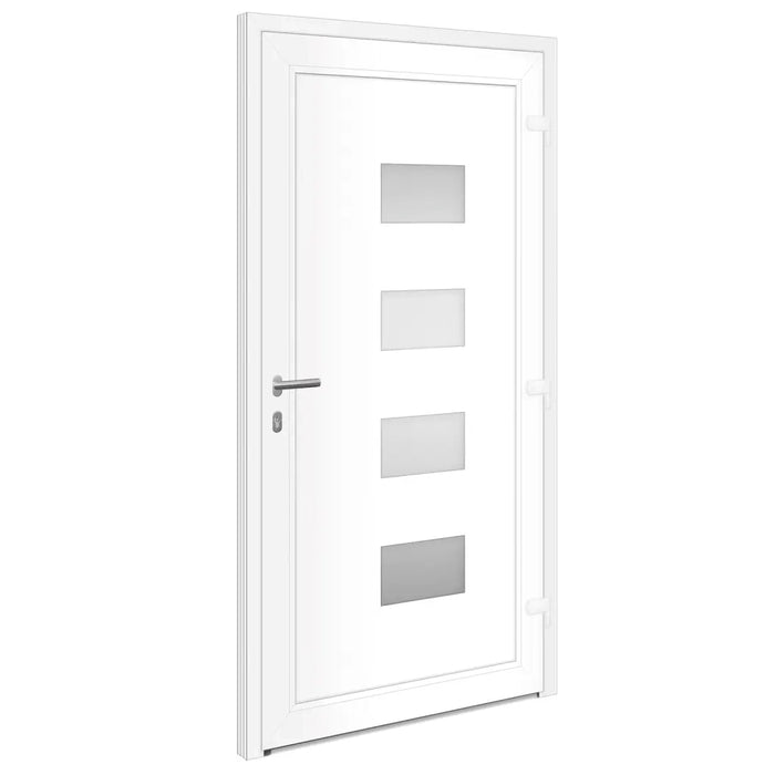 Porta Ingresso Antracite 110x210 cm in Alluminio e PVC 3157070