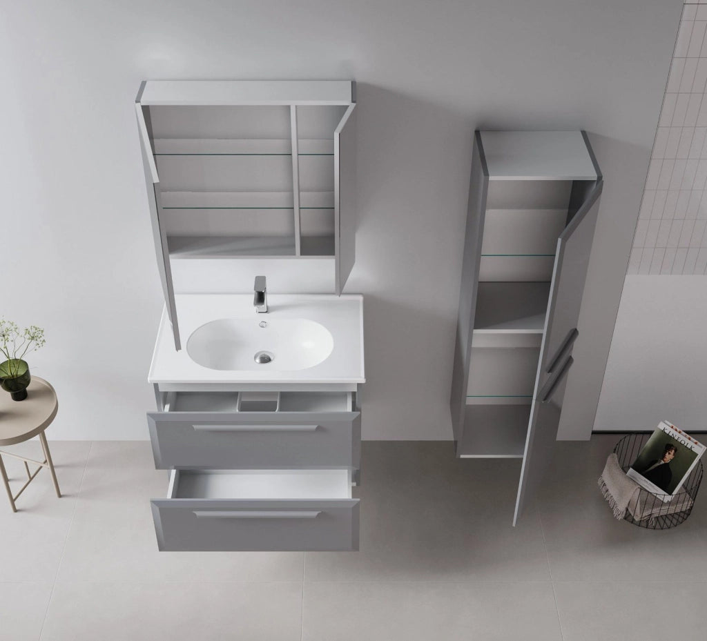 Mobile lavabo "Nuvola 80 v2" - 80 x 50 x 62 cm - Grigio