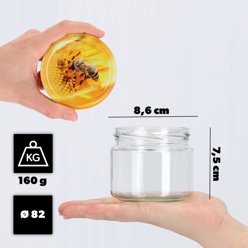 KADAX Sonka vasetti 330ml 50pz 82mm + coperchio "Ape".