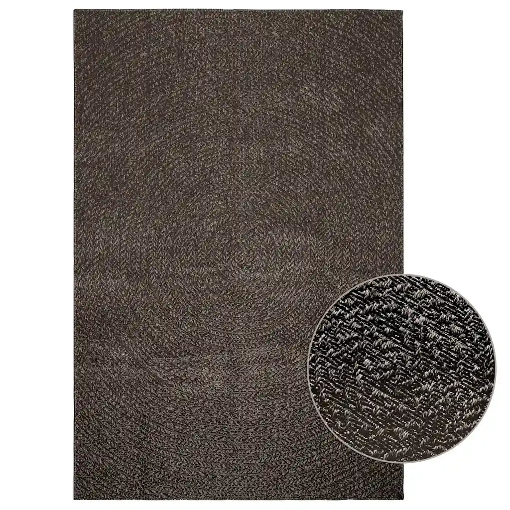 Tappeto ZIZUR Antracite 140x200 cm Aspetto Iuta Interni Esterni 4010348