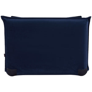 Poltrona da Pavimento 82x76x59 cm in Tessuto Effetto Velluto Blu Scuro