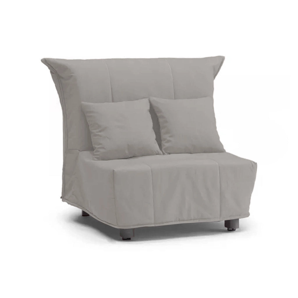 Poltroncina Andreou, Poltrona Sfoderabile Made in Italy, 85x90x85h cm Grigio