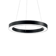 Sospensione Moderna Oracle Alluminio-Plastiche Nero Led 33W 3000K D60Cm