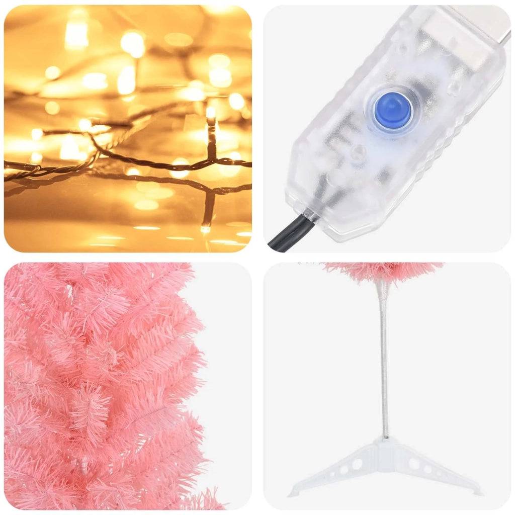 Albero di Natale Artificiale Sottile 150 cm 150 LED 3461076