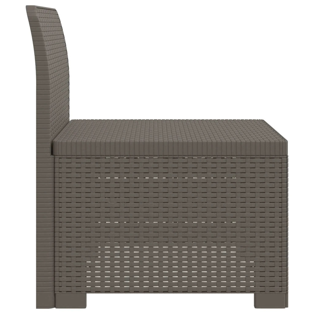 Divano da esterno-Divano da Giardino a 1 Posto Aspetto Rattan PP Grigio Chiaro 288105