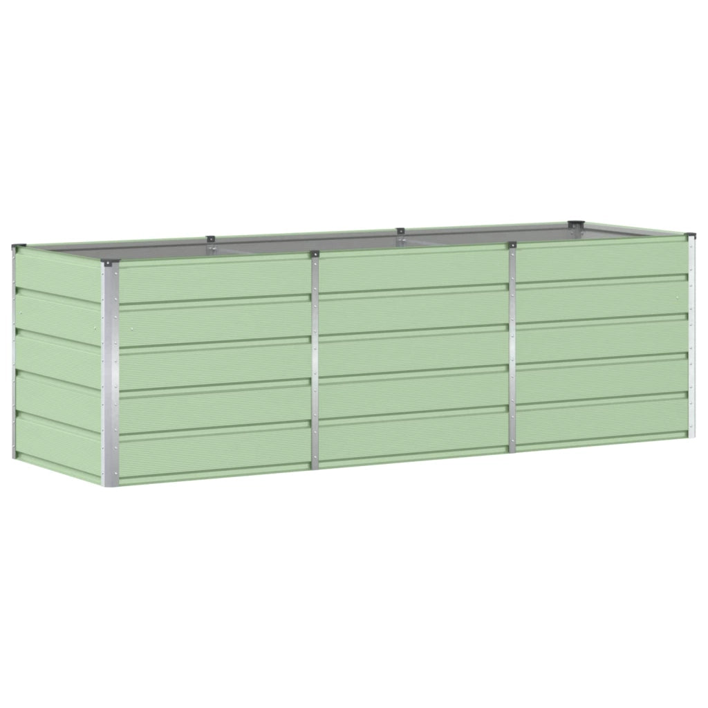 Fioriera moderna dal design industriale per interni ed esterni 240 x 80 x 75 cm acciaio verde 02_0059269