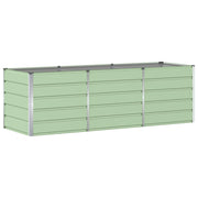 Fioriera moderna dal design industriale per interni ed esterni 240 x 80 x 75 cm acciaio verde 02_0059269