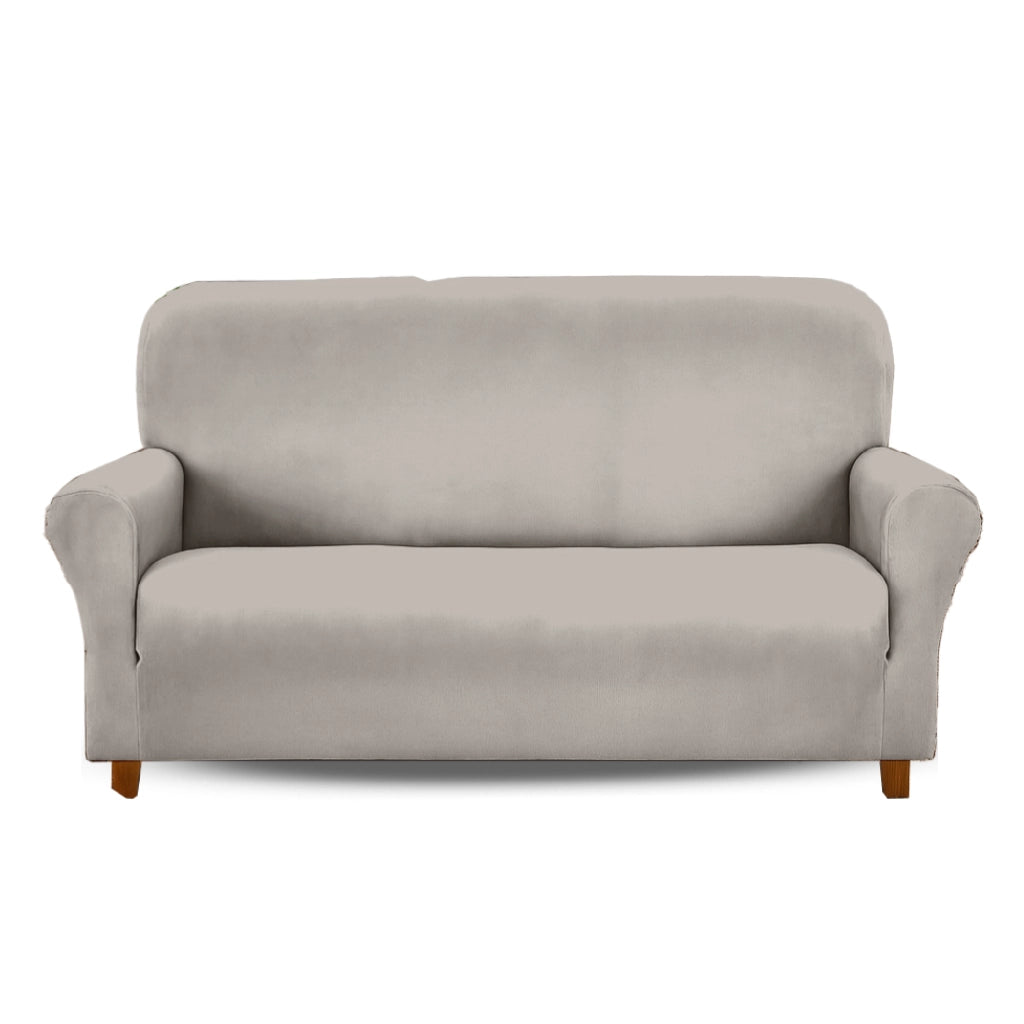 Copridivano In Velluto Elegante Impermeabile Tessuto Elasticizzato Antimacchia Copripoltrona Salva Divano Due Tre Posti Cover Sofà Universale Certificato Oekotex Antigraffio Animali  Grigio - Divano 3 posti