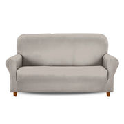 Copridivano In Velluto Elegante Impermeabile Tessuto Elasticizzato Antimacchia Copripoltrona Salva Divano Due Tre Posti Cover Sofà Universale Certificato Oekotex Antigraffio Animali  Grigio - Divano 3 posti
