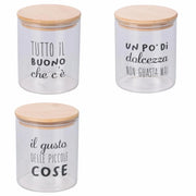 BARATTOLO MOTIVY 750 ML IN VETRO CON SIMPATICHE SCRITTE ASSORTITE