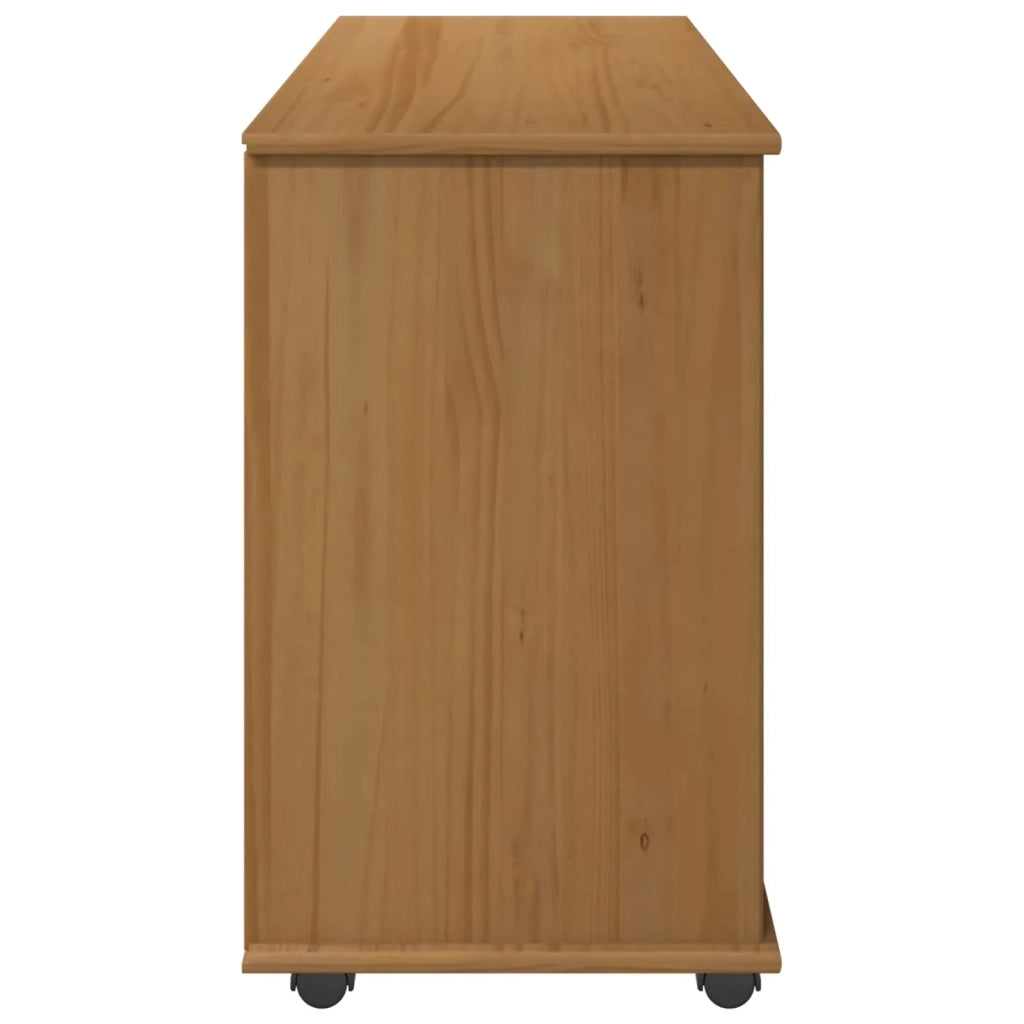 Mobile con Ruote con ruota Marrone miele 100 x 39 x 65,5 cm