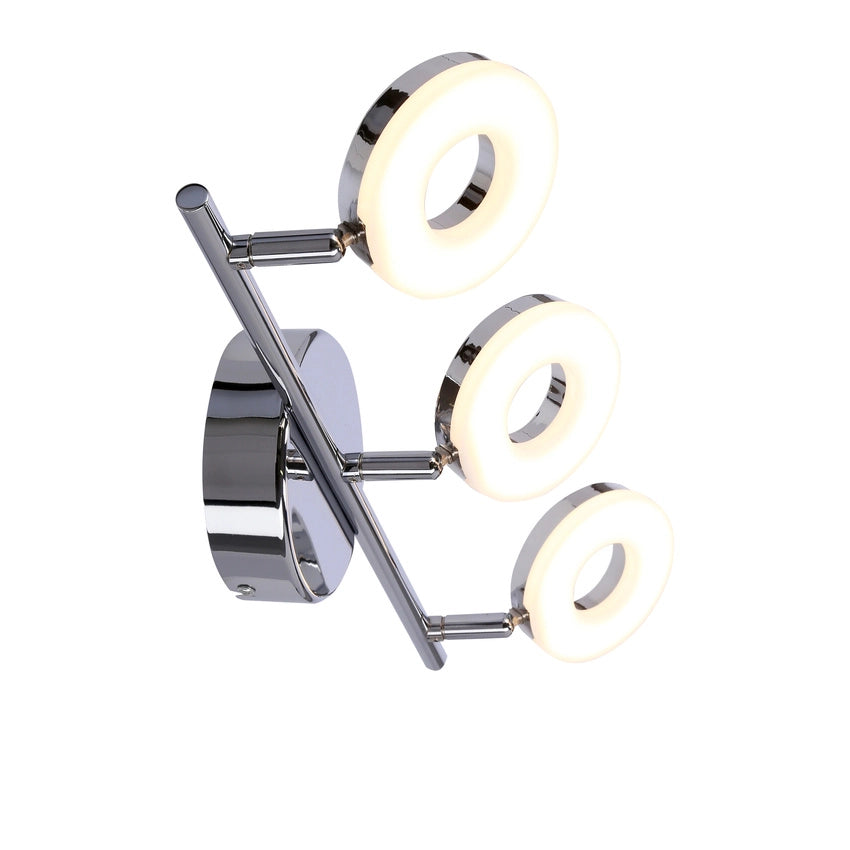Plafoniera Candellux Thema LED 3x5W cromo bianco 3000K