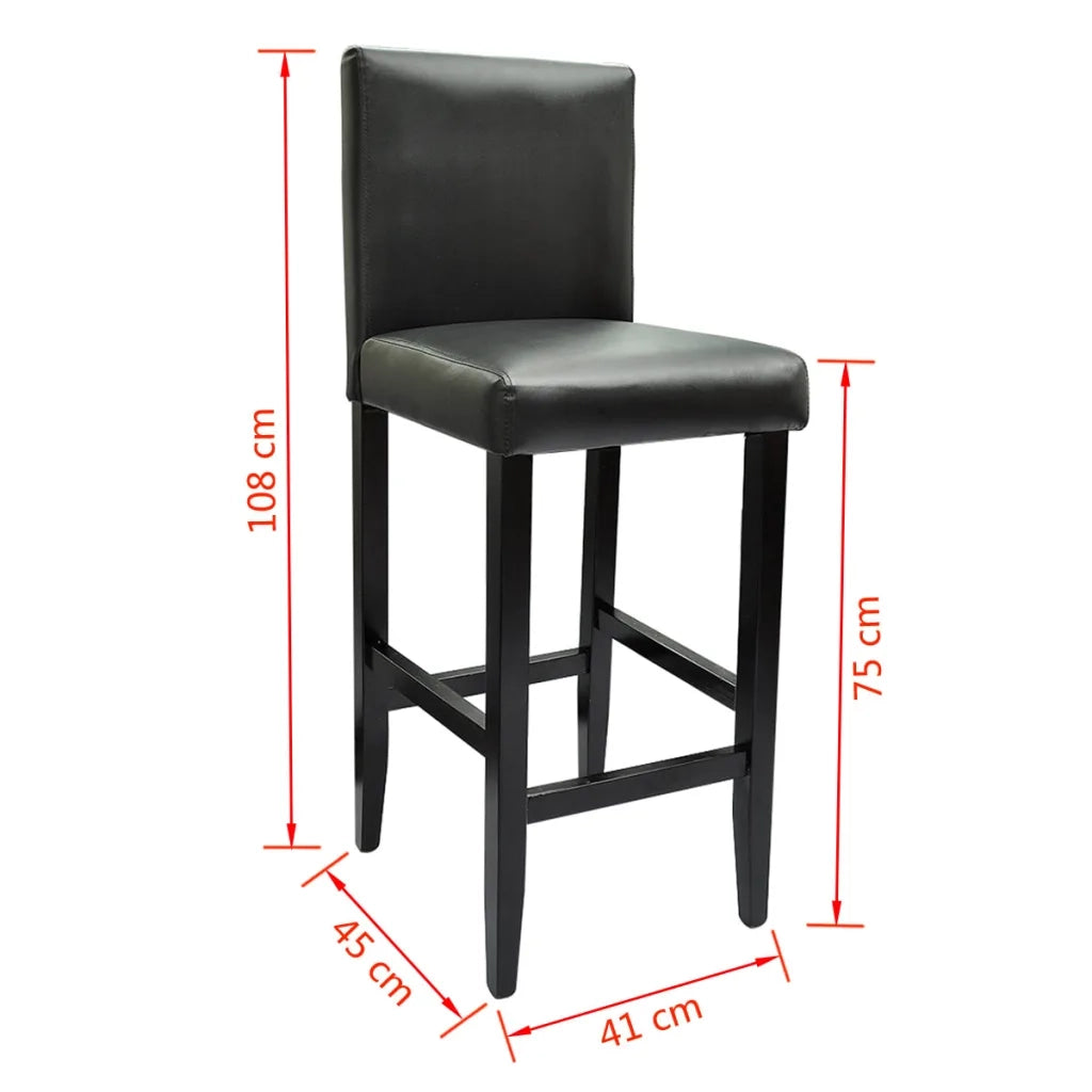 Set Tavolino da Bar con 2 Sgabelli Neri CFW6234629