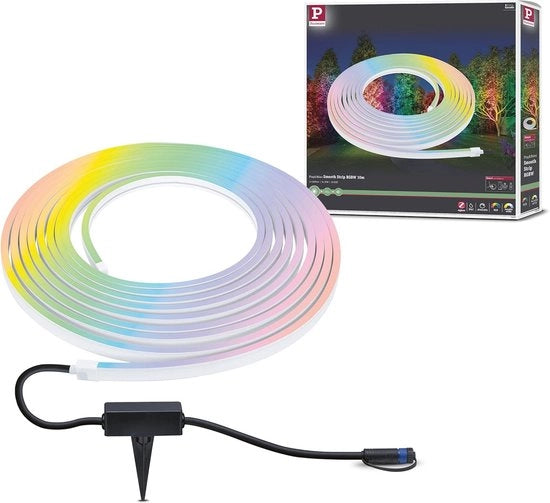 Striscia di illuminazione LED per esterni 10m - Cambio colore RGBW a bassa tensione - IP67 impermeabile - compatibile con Smart Home Zigbee