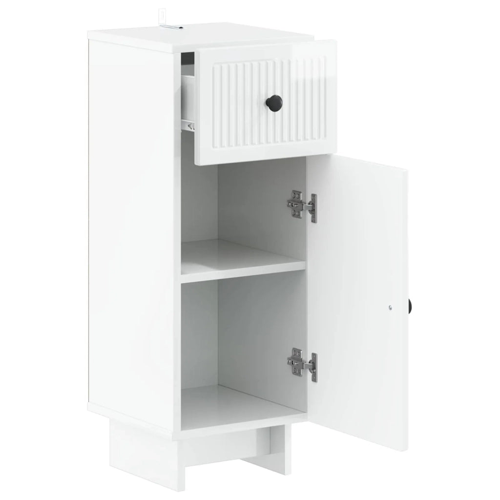 Mobiletto da Bagno EDE Bianco Lucido 30 x 31 x 80 cm 895949