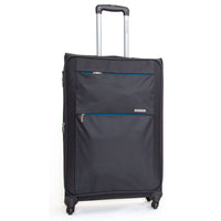 Trolley Valigia Grande Morbida in Poliestere 4 Ruote TSA Ravizzoni Acqua Nero