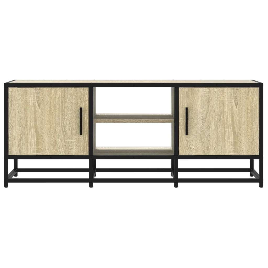 Mobile TV Rovere Sonoma 100x35x41 cm Legno Multistrato Metallo