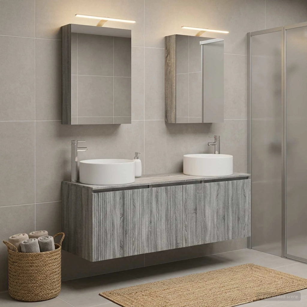 Set di Armadi da Bagno 5 pcs Sonoma grigio Legno ingegnerizzato 3406556
