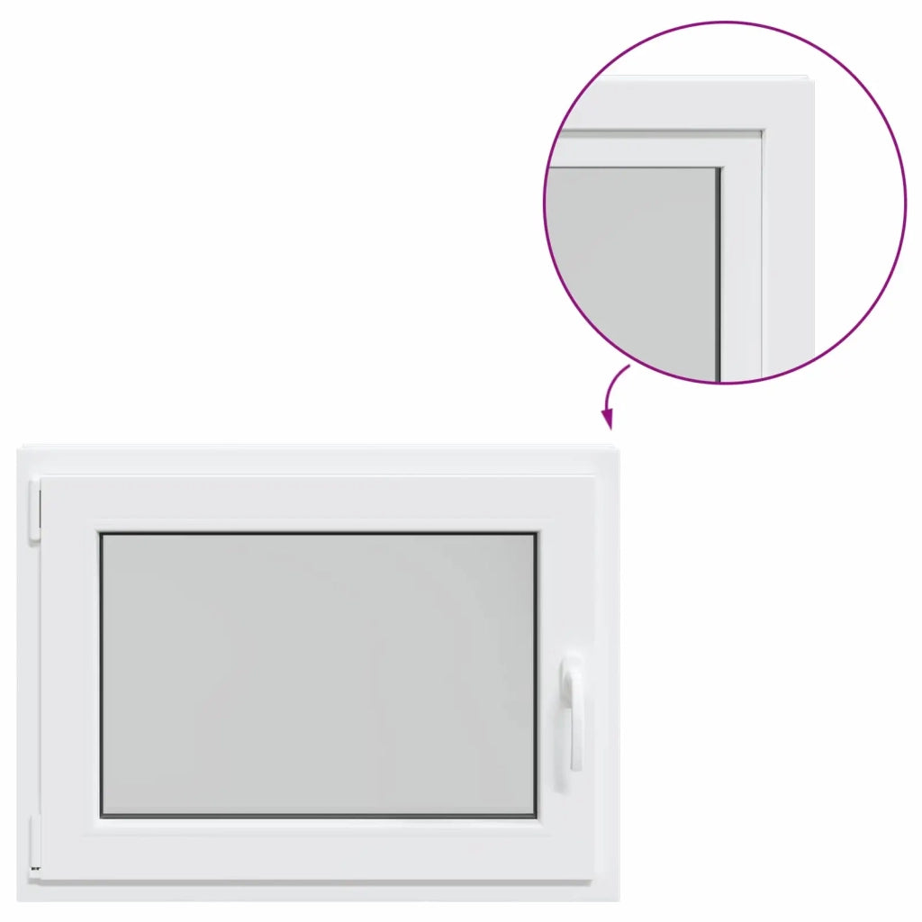 Finestra per Soffitta RISOR 80 x 70 cm PVC e Vetro Bianco CFW3770287