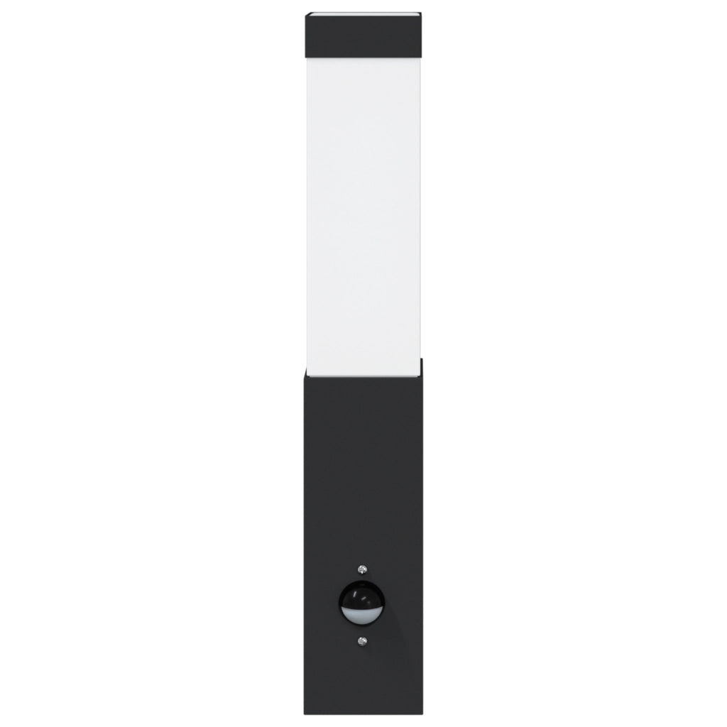 Luci da Parete da Esterno con Sensore 2 pz Acciaio Inossidabile Nero IP44
