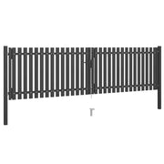 Cancello per Recinzione da Giardino in Acciaio 400x75 cm Antracite 146333
