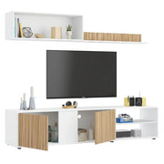 Mobile Soggiorno Agrestino, Parete Attrezzata 4 Ripiani, 180x33x40h cm Bianco