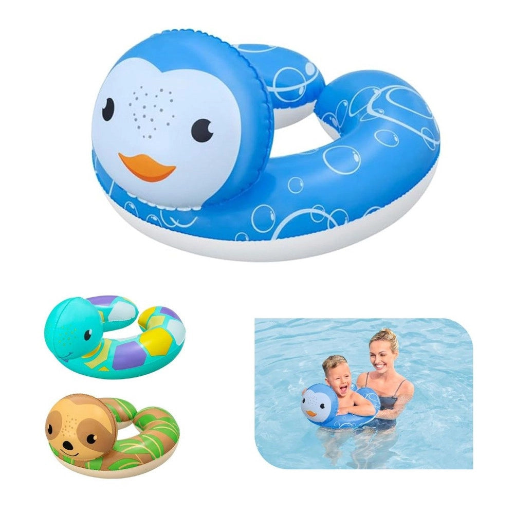 Trade Shop - Salvagente Galleggiante Gonfiabile Con Testa Animali Buffi Per Bambini 3-6 Anni 36405 -