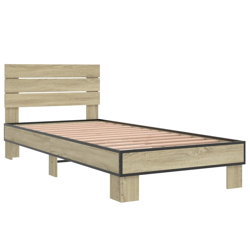 Struttura letto con testata Rovere Sonoma 80 x 200 cm 8009089