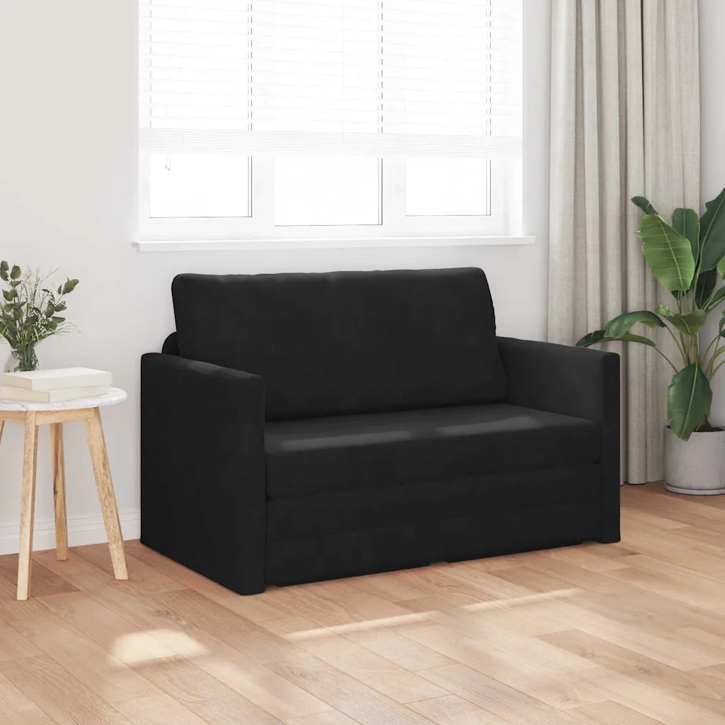 vidaXL Divano letto Nero 124 x 204 x 61 cm Velluto