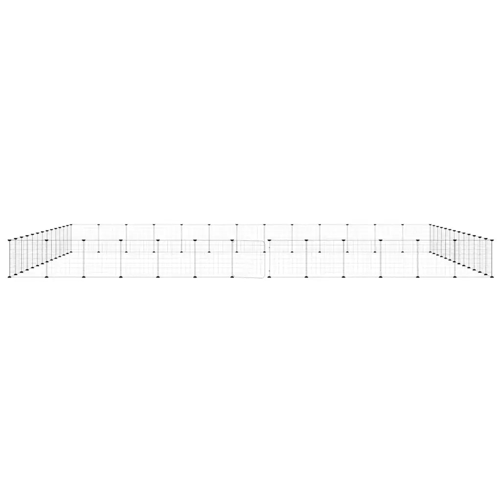 Gabbia per Animali 52 Pannelli con Porta Nero 35x35 cm Acciaio 3114023