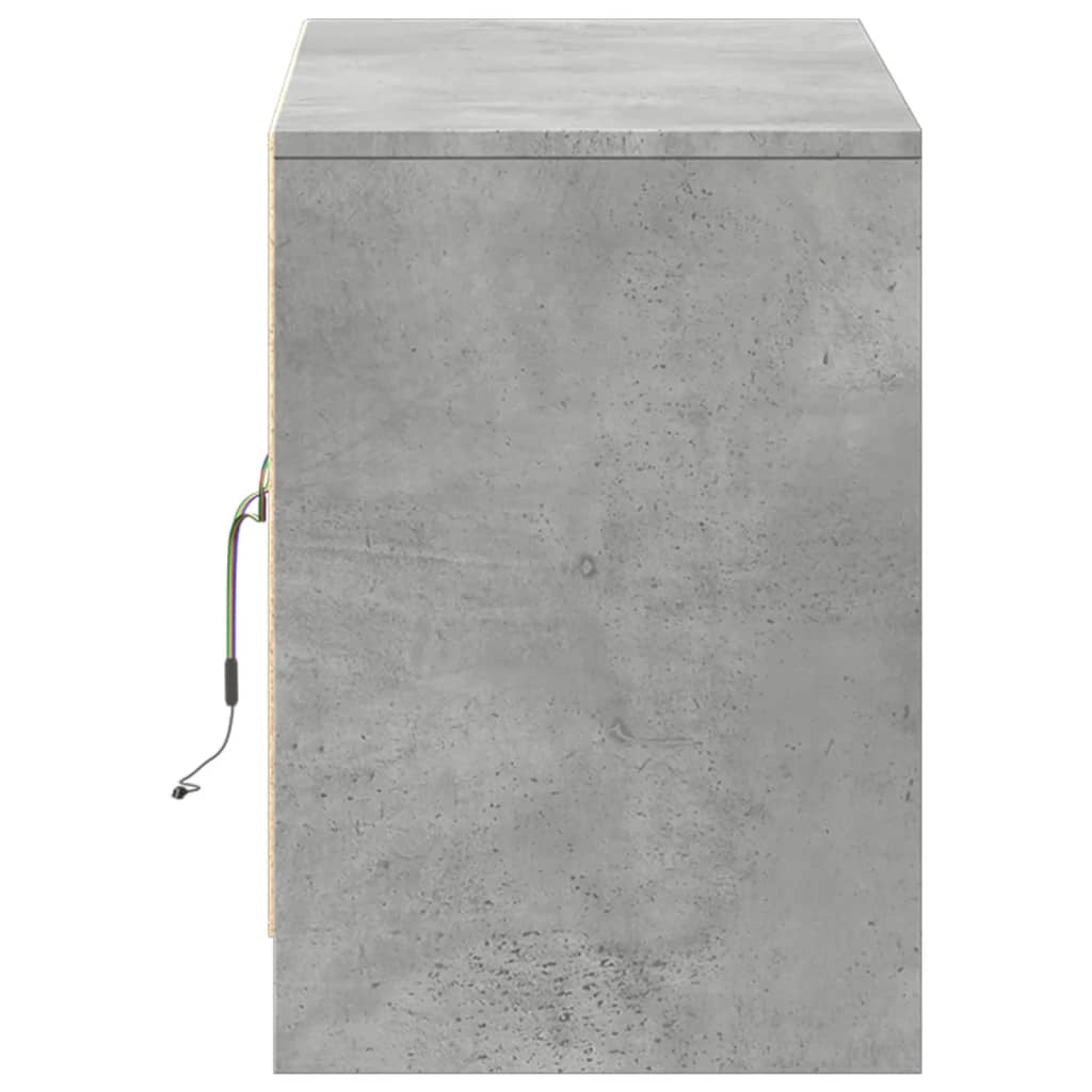 Mobile TV multimediale mensola TV credenza mobile TV per sala da pranzo soggiorno camera da letto con illuminazione a LED 100 x 34 x 50 cm legno ingegnerizzato grigio 02_0026432
