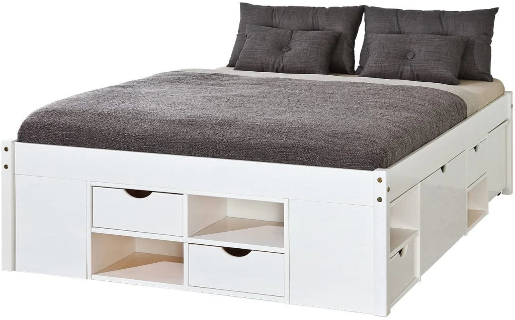 Letto Matrimoniale Ravanusa, Letto Matrimoniale Contenitore, Bianco